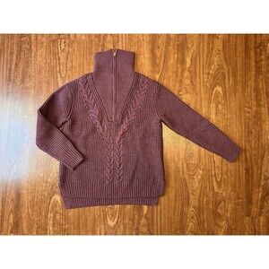 Tuckernuck Purple Cowl Neck Sweater